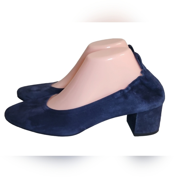 Everlane Shoes - Everlane The Day Heel Women's Navy Suede Shoes SZ US 10